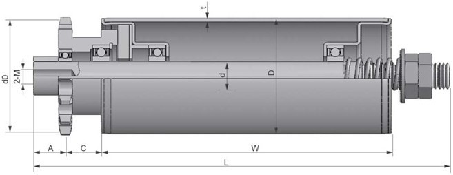 ML3816 steel single chain adjustable accumulating roller